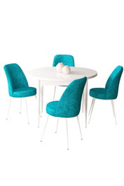 Hanah Home Tor - Blanco y Turquesa